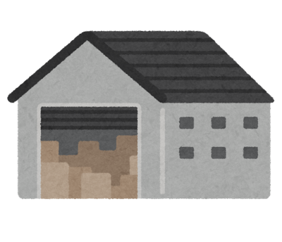 倉庫の建物のイラスト