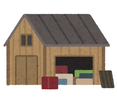 納屋の倉庫のイラスト