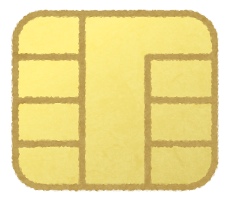 クレジットカードのICチップのイラスト
